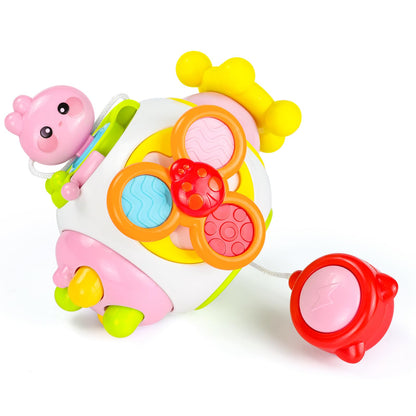 HORJOR Baby Sensory Toys Activity Busy Cube, Suction Toddler Toys for 6-12 Months, Montessori Toys1,2 Year Old Boys Girls Kids Travel Toys