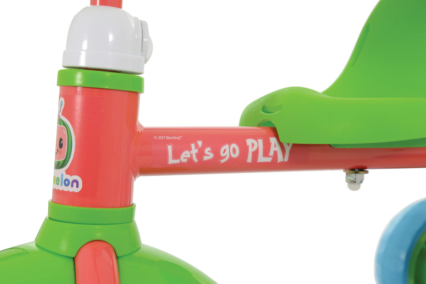 CoComelon My First Trike for Toddlers - Baby Trike with Parent Handle - Adjustable Tricycle - Push Along Bike - 79x44x97cm