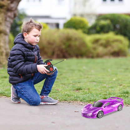 HATFRYF Remote Control Drift Car, 1:18 Remote Control Car for Kids, Cool RC Race Cars, 20KM/H 4WD High Speed RC Cars with LED Lights - Driftable, Gifts for Kids Boys Purple