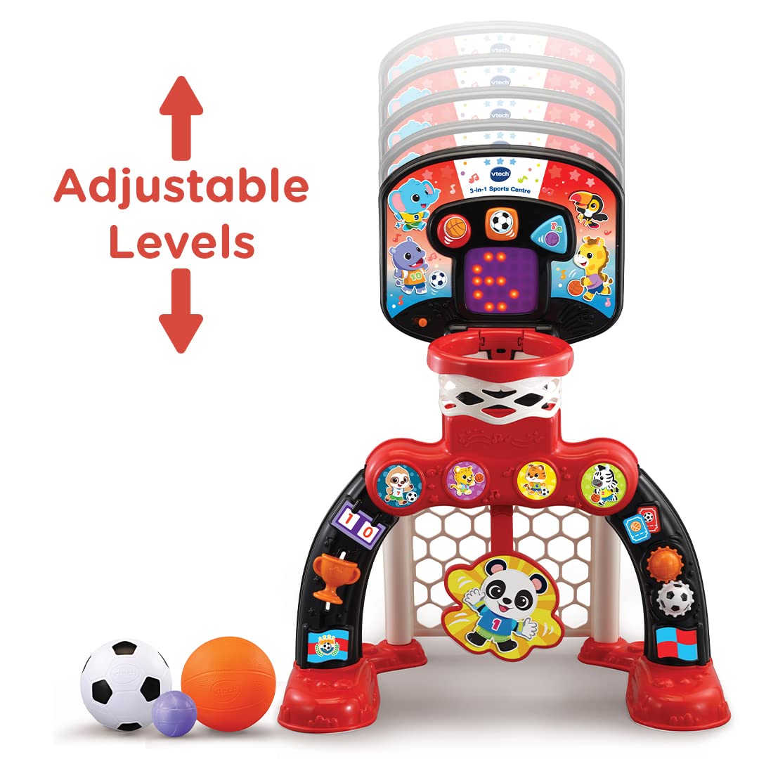 VTech 3-in-1 Sports Centre, Red/Black, 660 x 580 x 440 millimeters