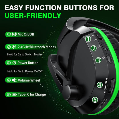 WolfLawS X3 wireless gaming headset with over-ear design, noise-canceling microphone, and 50-hour battery for Xbox, PlayStation, PC, and Switch