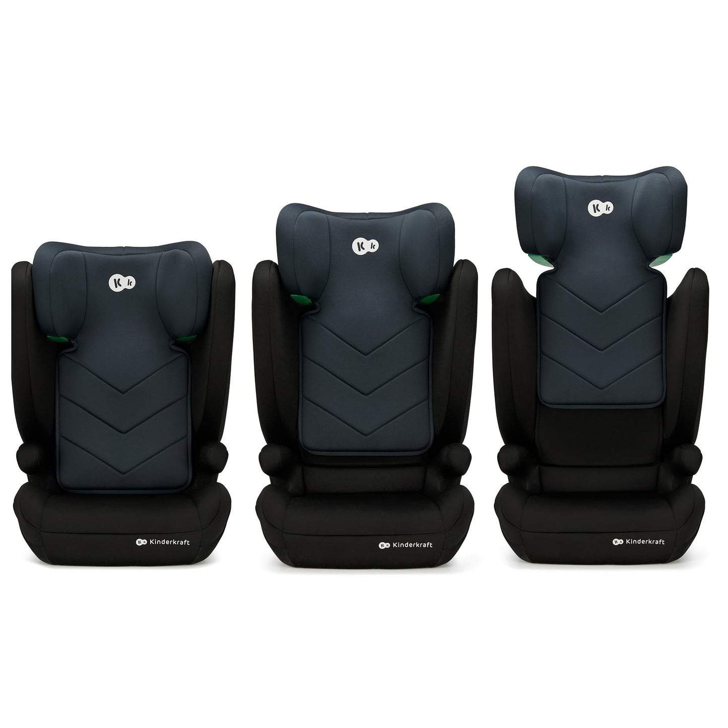 Kinderkraft I-Spark I-Size Baby Car Seat, Group 2/3, 100-150 cm, from 3.5 to 12 Years, 15 to 36 Kg, Light (4.5 Kg), 3-Point Seat Belt, Side Protection, Black