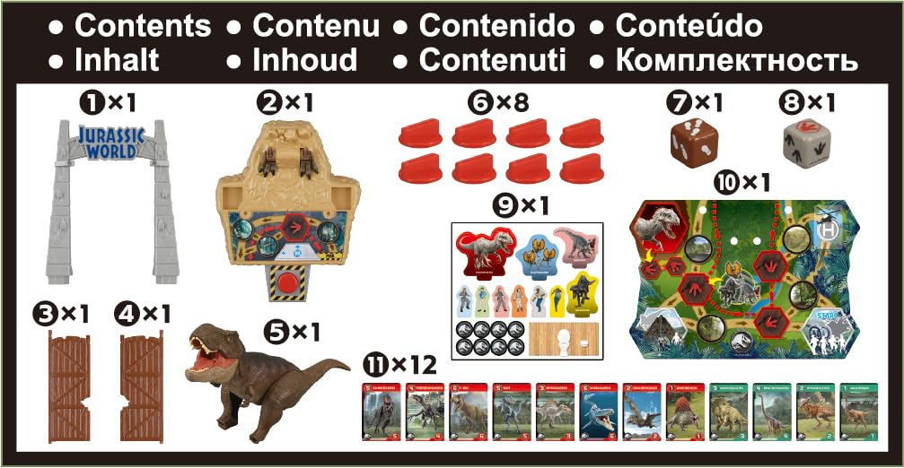 EPOCH Games - 7514 Jurassic World T-Rex Panic - Action Game