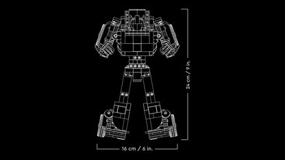 LEGO Icons Bumblebee action figure building set, detailed robot model, converts to vehicle mode, collectible for adults.