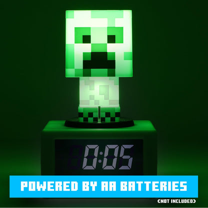 Paladone Minecraft Creeper Alarm Clock - Officially Licensed, In-Game Music & Night Light for Kids & Tweens, Gaming Room Accessory