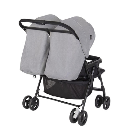 Graco DuoRider Lightweight Double Pushchair, Suitable from Birth to Approx. 3 Years, Steeple Gray Fashion