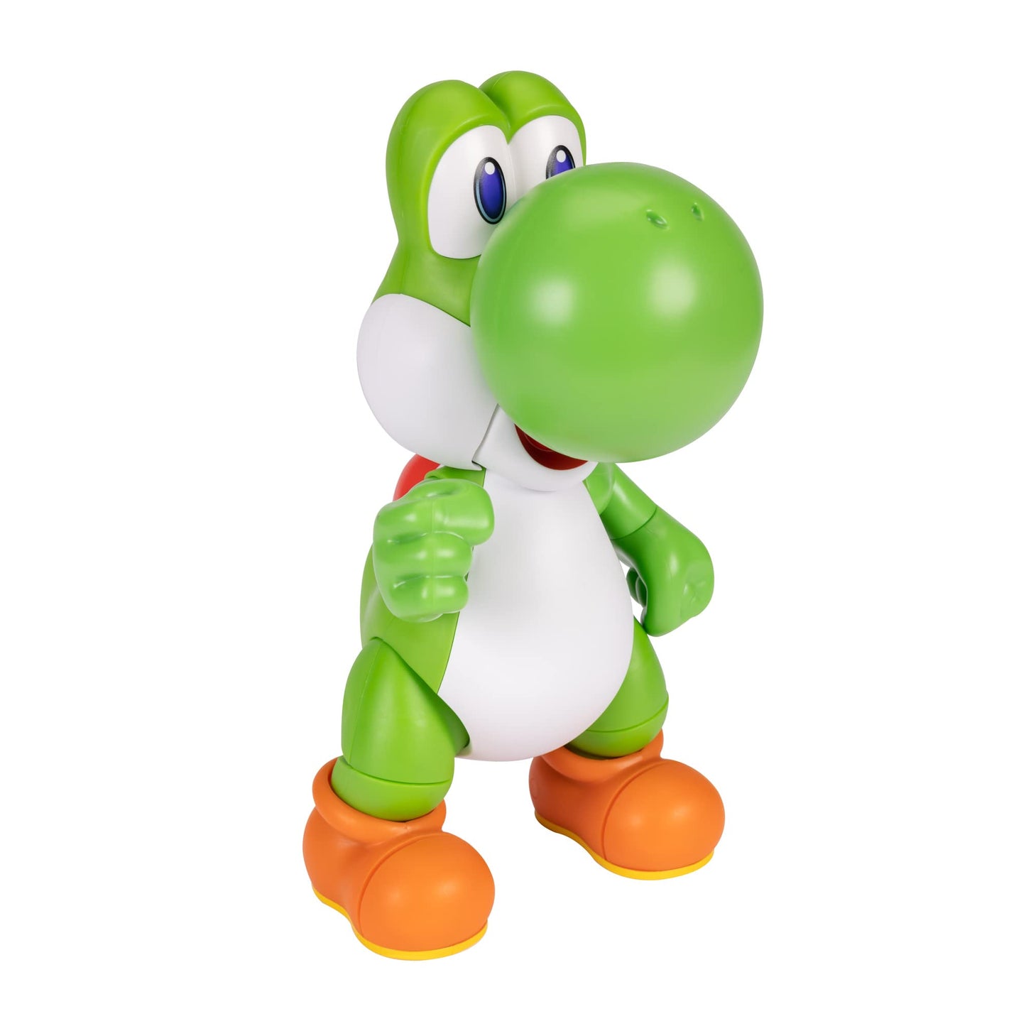 Super Mario Nintendo Yoshi plush toy, 14-inch character with 13 points of articulation, motion-activated sounds and phrases.