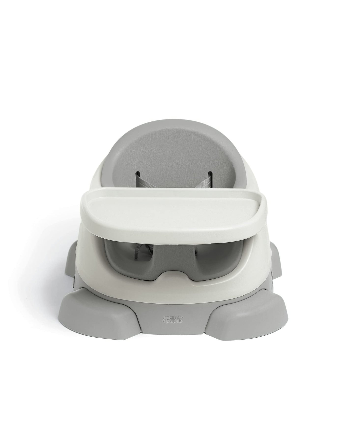 Mamas & Papas Baby Bug Booster Seat for Dining, Detachable Tray, Harness, Adjustable Seat and Non-Slip Feet, Pebble Grey