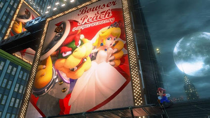 Nintendo Super Mario Odyssey game case with colorful cover art featuring Mario in a vibrant, animated world.