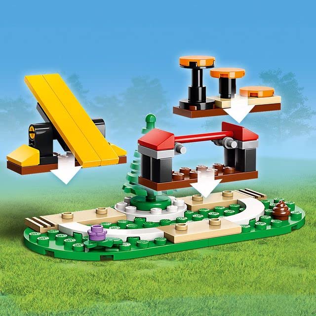 LEGO 60369 City Mobile Police Dog Training Set with SUV, trailer, obstacle course, and puppy figures for kids.