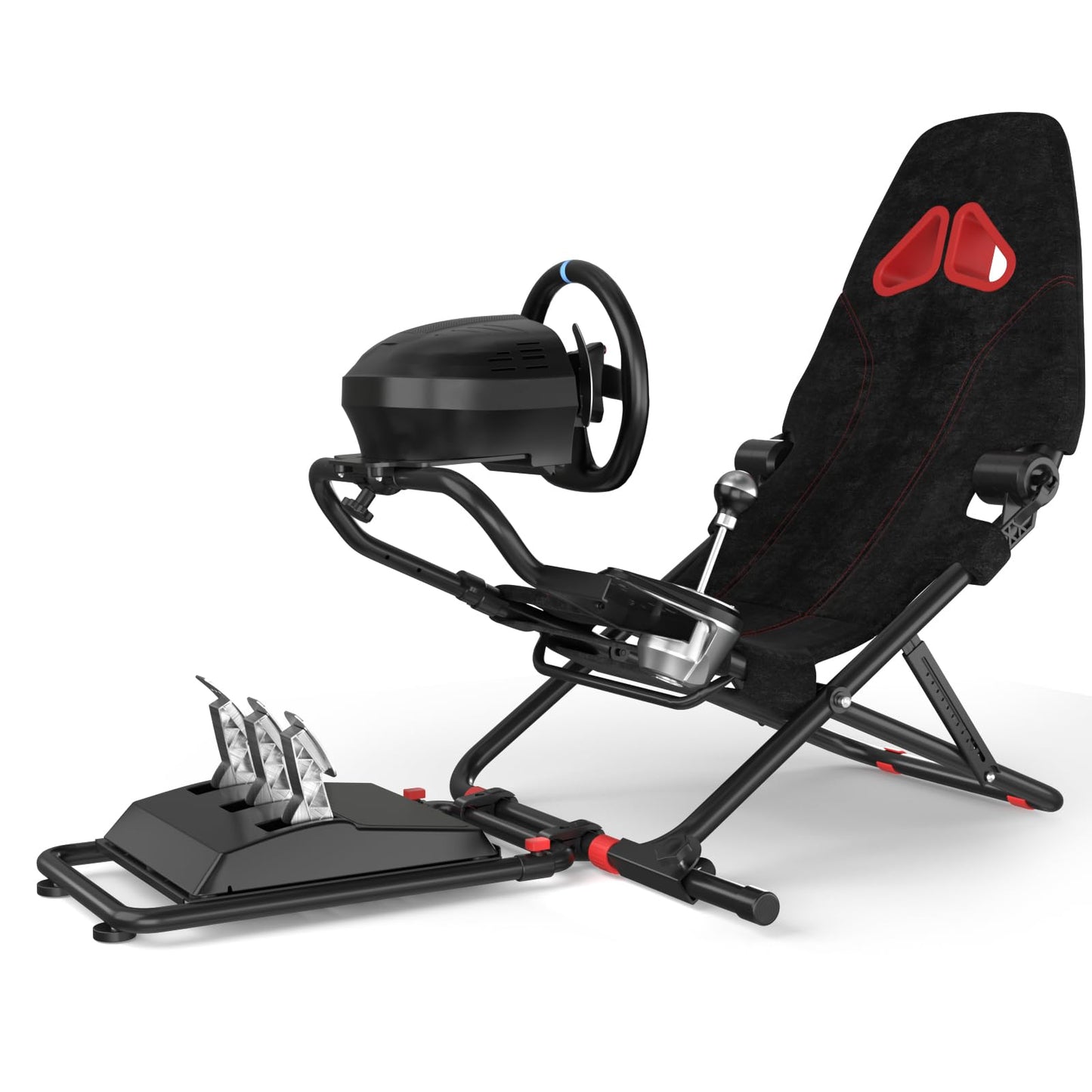 DIWANGUS Racing Simulator Cockpit, Foldable Sim Racing Seat with Steering Wheel Stand, Racing Cockpit Chair for Logitech G29 G920 G923 GPro, Thrustmaster T248X T248 T300RS, for PS5 PS4 Xbox One PC