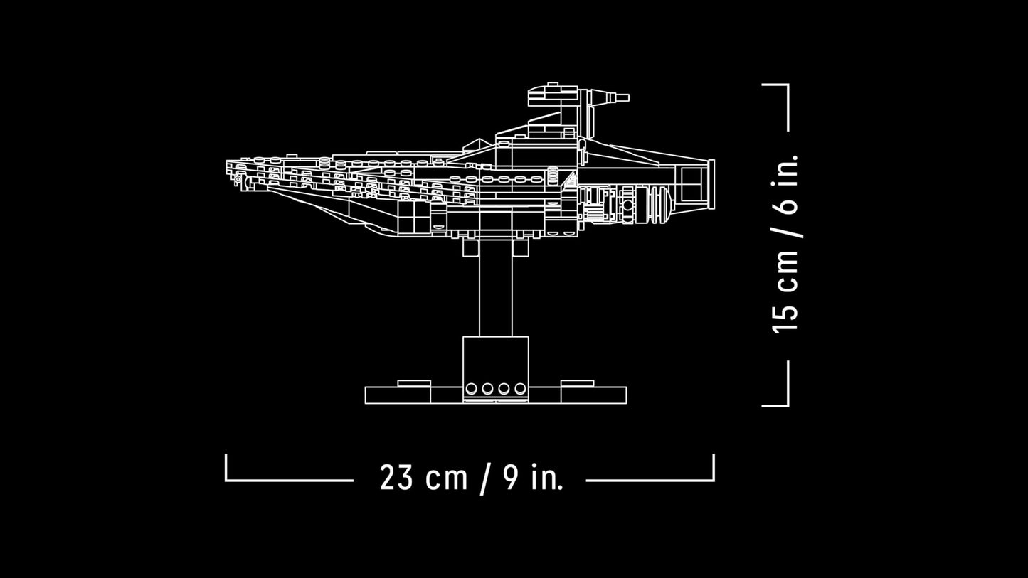 LEGO Star Wars 75404 Acclamator-Class Assault Ship, Collectible Starship Model Building Set with a Display Stand, Birthday Gift Idea for Teenage & Adult Fans of Attack of The Clones