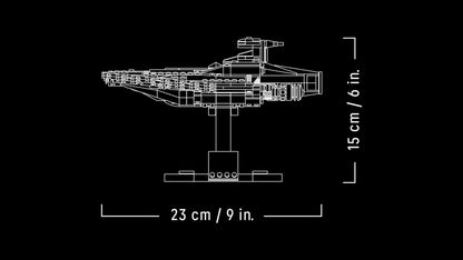 LEGO Star Wars 75404 Acclamator-Class Assault Ship, Collectible Starship Model Building Set with a Display Stand, Birthday Gift Idea for Teenage & Adult Fans of Attack of The Clones