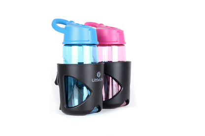 LittleLife Double Buggy And Pushchair Universal Cup Holder Adjustable Bottle Organiser for Stroller, Drink and Coffee Cup Holder, Double