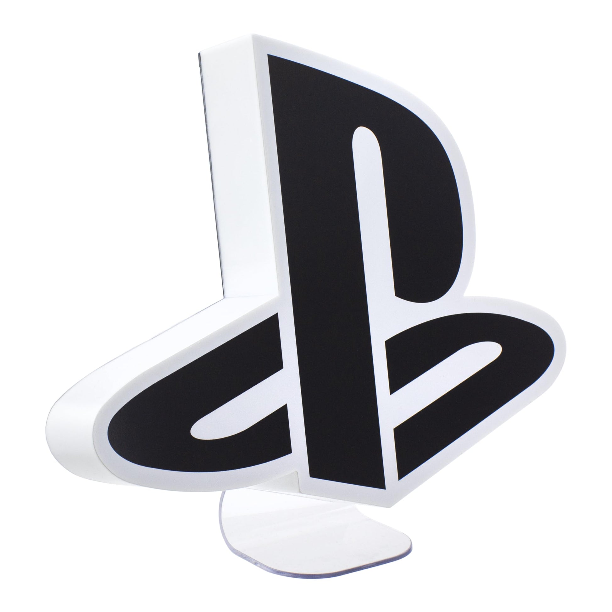 Paladone PlayStation logo light with three light modes, officially licensed gaming merchandise, illuminated logo on a dark background.