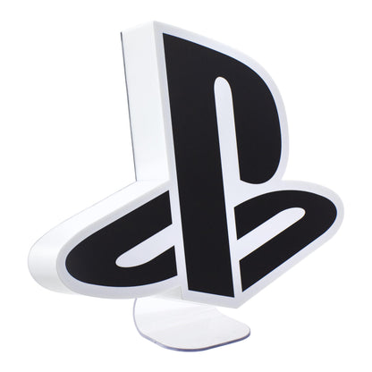 Paladone PlayStation logo light with three light modes, officially licensed gaming merchandise, illuminated logo on a dark background.