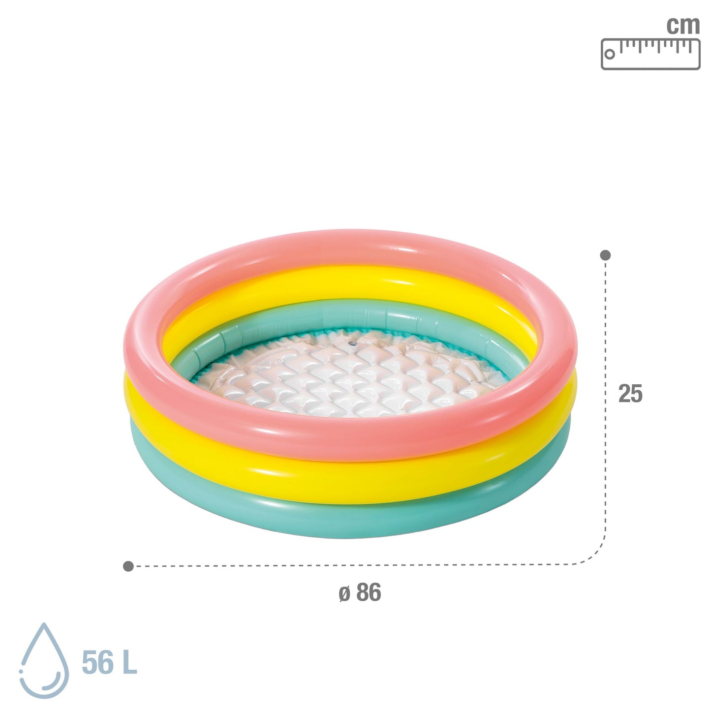 INTEX Sunset Glow Baby Pool, Multicoloured