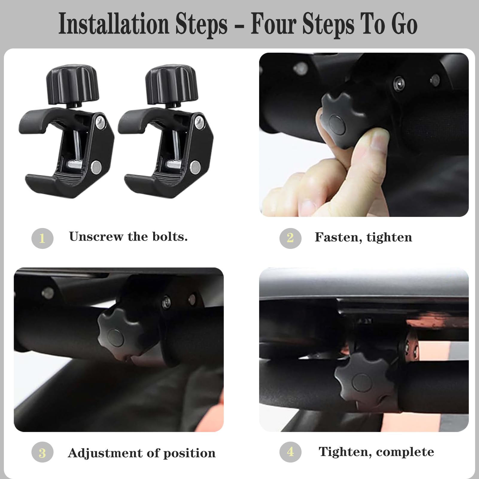 Black DeJivsin 3-in-1 stroller snack tray with cup holder, adjustable buckle, for pushchairs and prams, versatile and universal.