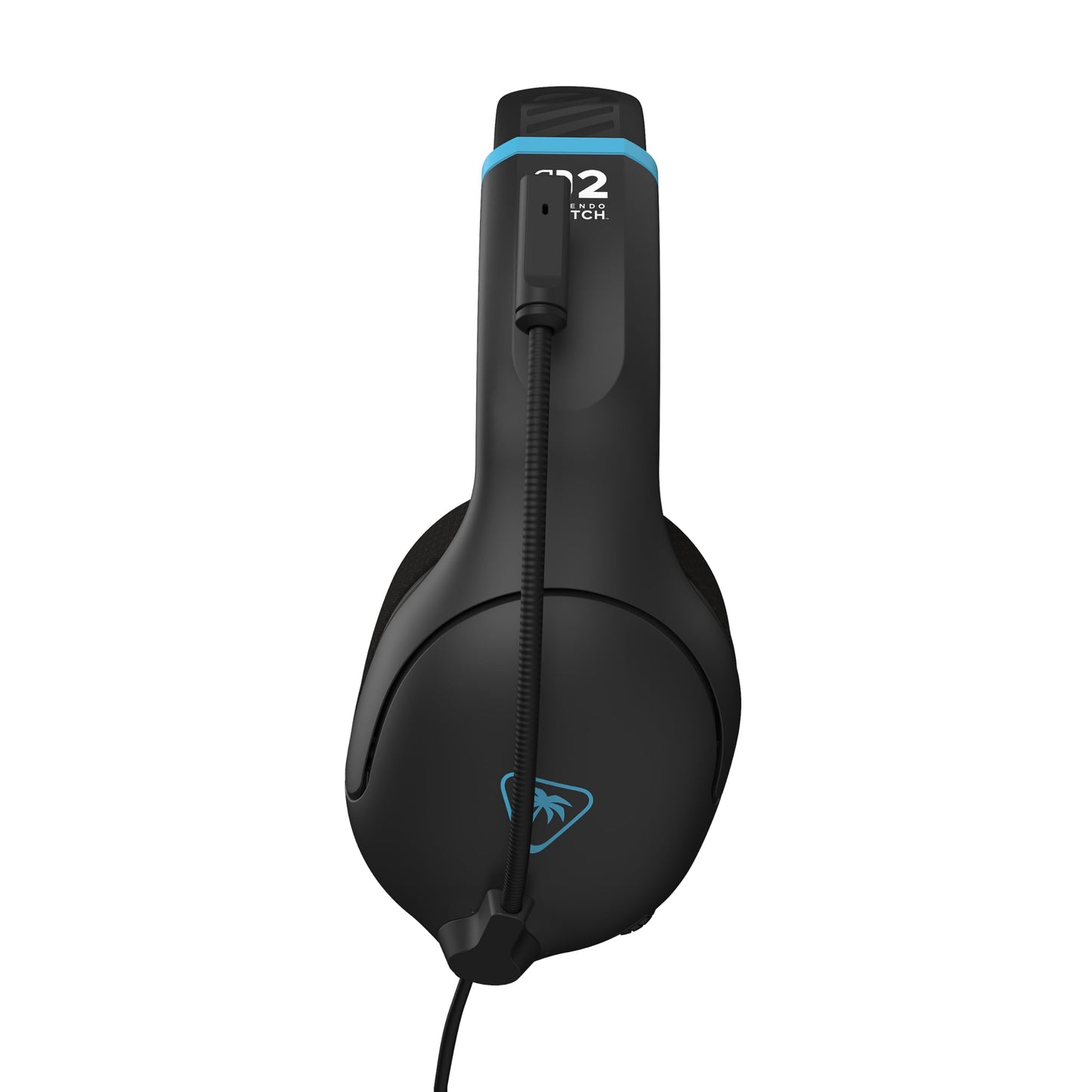 Turtle Beach Airlite Fit wired gaming headset in charcoal black with flip-to-mute mic, over-ear design, for Nintendo Switch consoles.