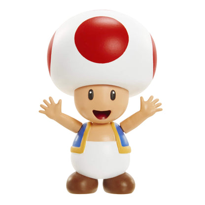 World of Nintendo Super Mario Acorn Plains 2.5-inch figure diorama set featuring three colorful Mario characters on a detailed background.