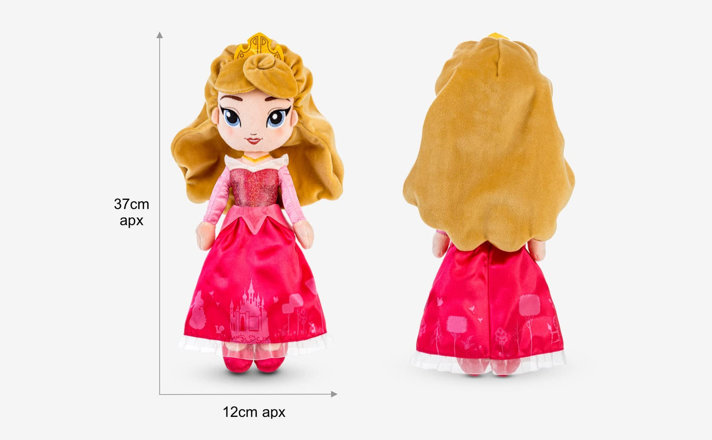 Disney Store Official Aurora Soft Toy Doll, Sleeping Beauty, 37cm/14”, Plush Cuddly Plush with Embroidered Details, the Princess Dressed in Signature Outfit with Shimmery Bodice, Suitable for Ages 0+