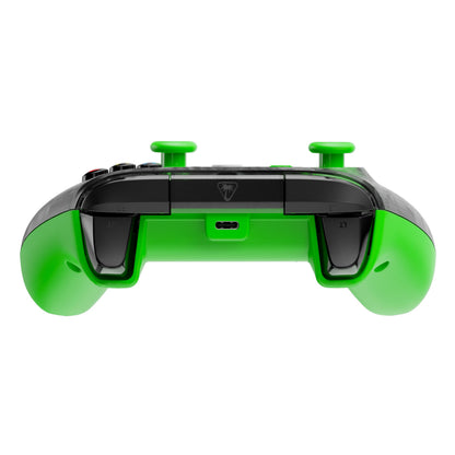 Turtle Beach Rematch Core green and ghost black camo wired gaming controller with audio controls and impulse triggers for Xbox and PC