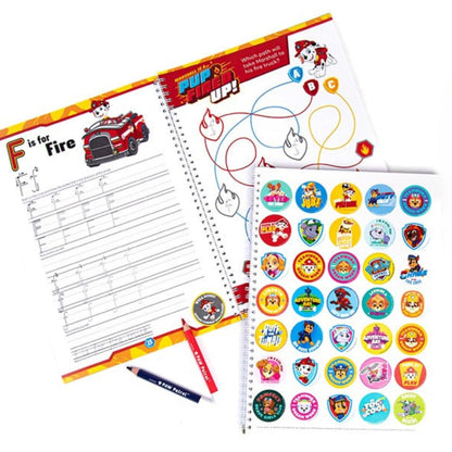 Love Writing Co. The Ultimate PAW PATROL Learn To Write The Alphabet Bundle -Children Age 3-5 - My First Handwriting and Letter Formation Activity Book, Tripod Grip Pencils and Colour Pencils