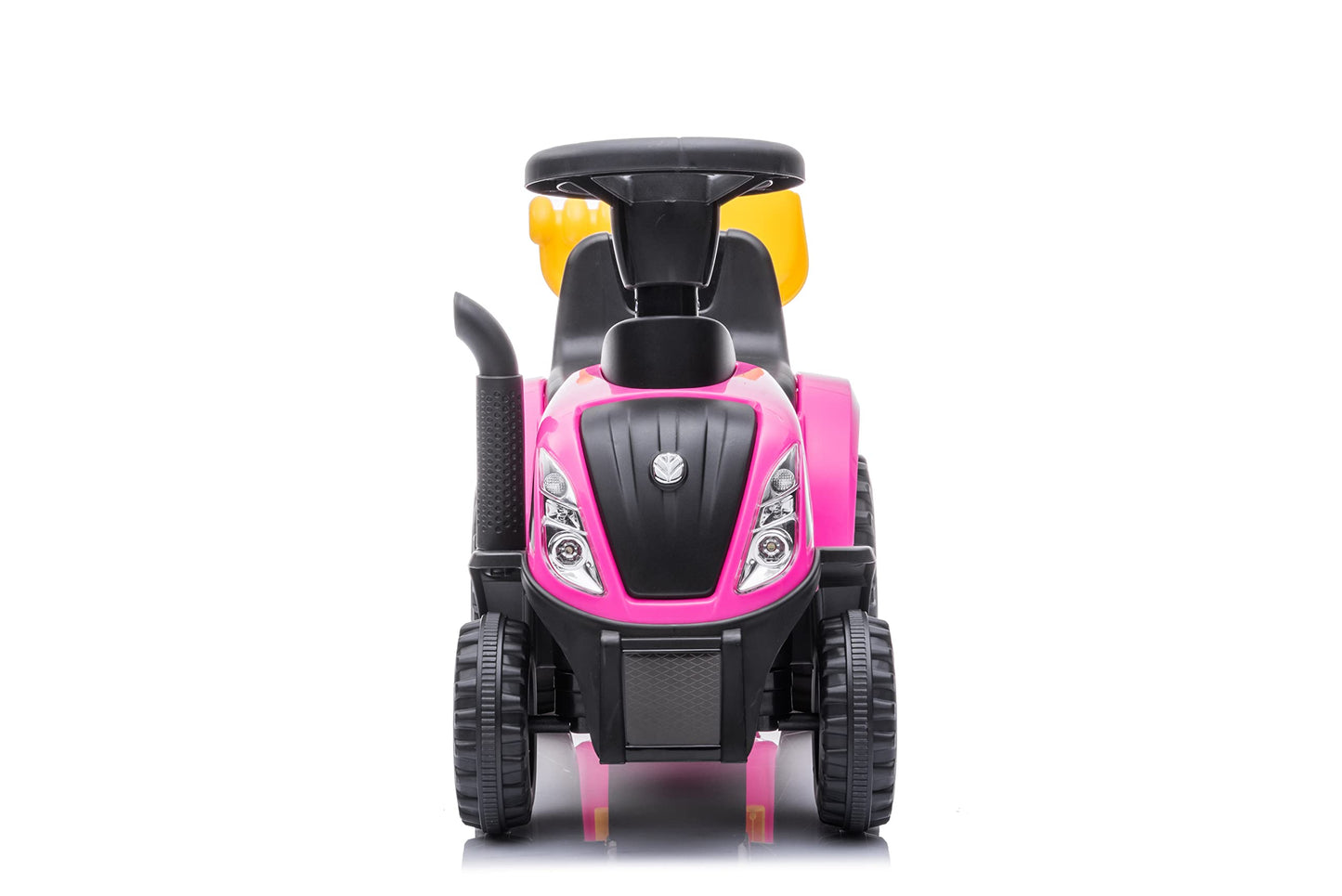 NINODOVAE Ride On Tractor, NEW HOLLAND Licensed car toy, Toddler Sliding Walker with Steering Wheel, horn music&lights for 12-36 months (Pink)