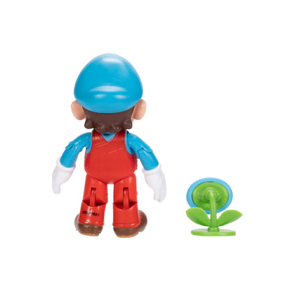 Super Mario Ice Mario action figure with flower accessory from JAKKS Pacific World of Nintendo, 4-inch collectible figure.
