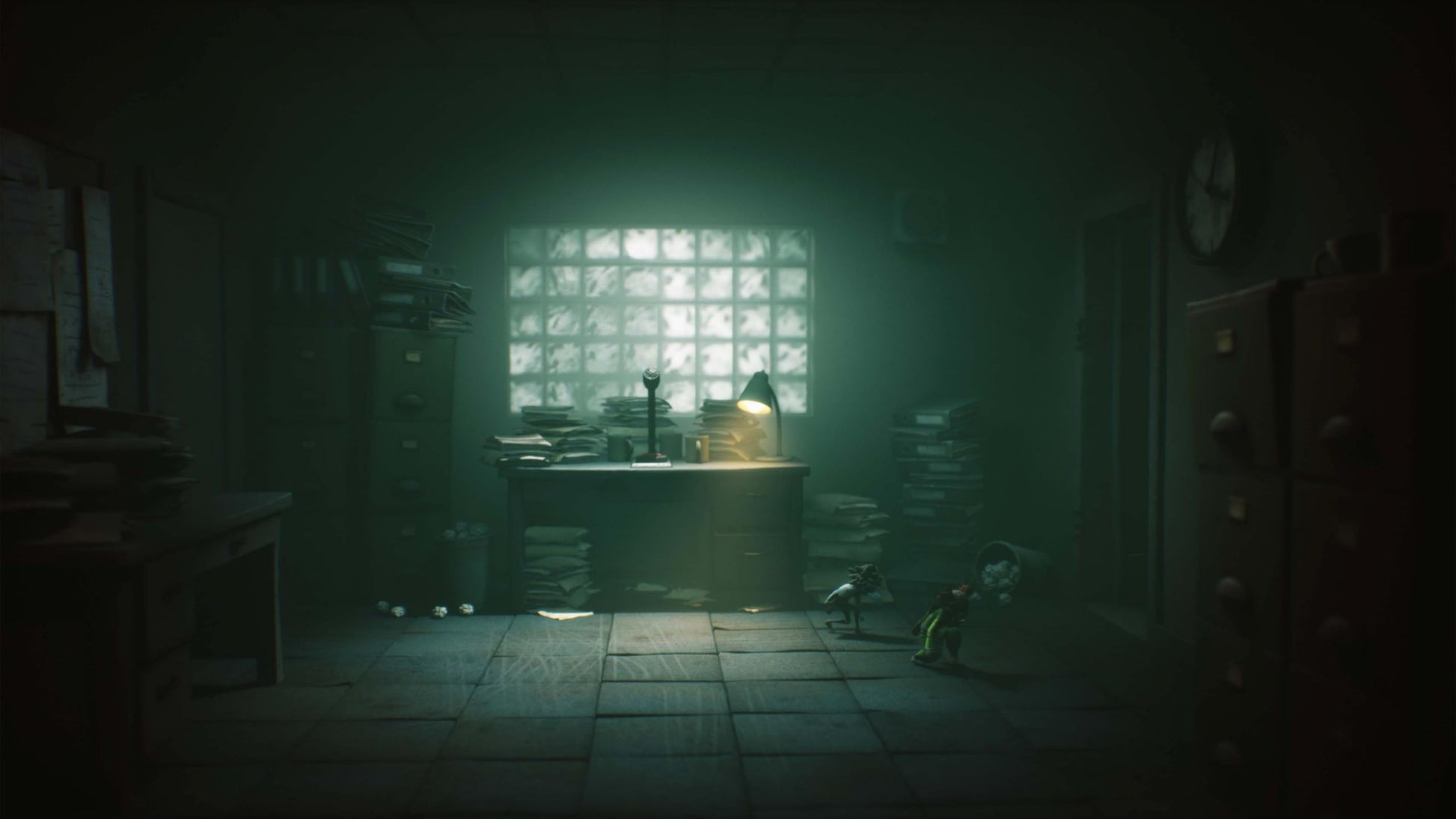 Nintendo Switch game key card for Little Nightmares III by Bandai Namco, featuring artwork of the game's dark, atmospheric design.
