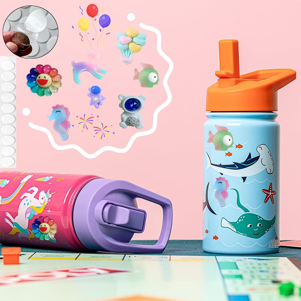 Colorful Crunchy Slime Set by Vomkela with 12 soft, non-sticky clear slime containers, ideal for kids' stress relief and DIY slime fun.