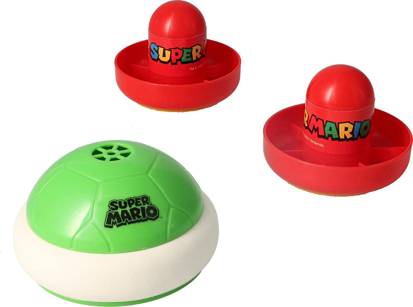 EPOCH Games Super Mario Hover Shell Strike toy featuring a colorful Mario-themed hover shell on a white background.