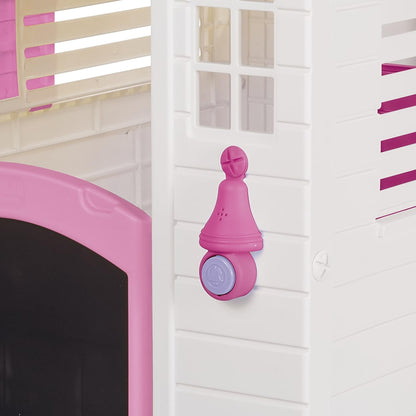 DOLU plastic playhouse for kids with electronic doorbell, suitable for outdoor and indoor garden play for children aged 2+