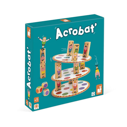 Janod - Acrobat' - Skill and Strategy Game - Children's Board Games - Concentration and Fine Motor Skills - 2 Players and Up - from 5 Years Old, J02757