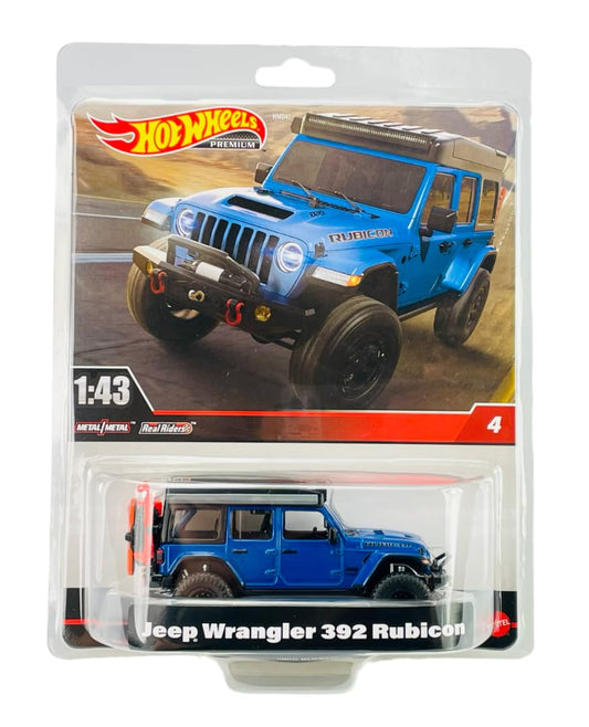 Hot Wheels Real Riders 1:43 Scale Wrangler 392 Rubicon Blue HMD46