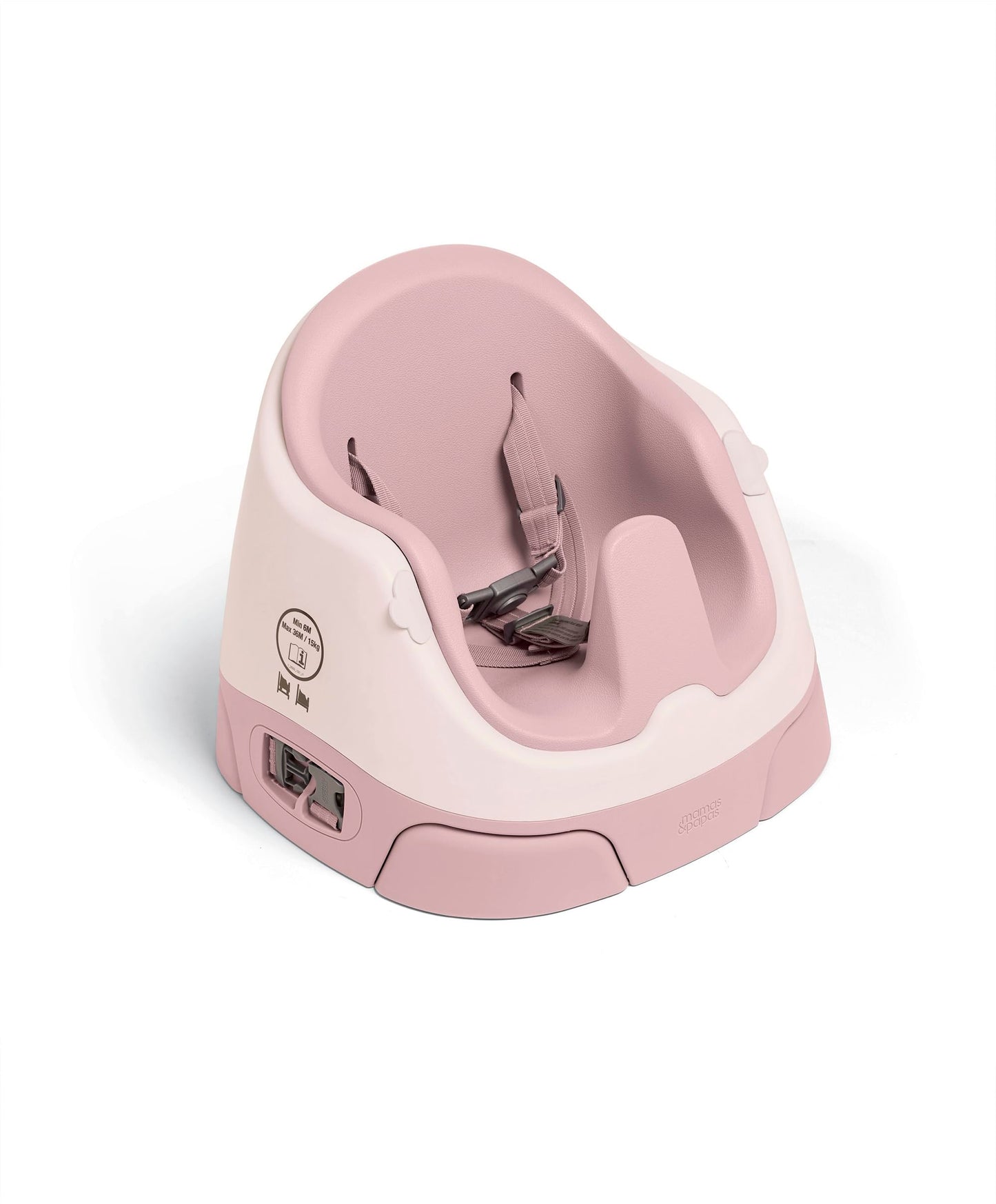 Mamas & Papas Baby Bug Booster Seat for Dining, Detachable Tray, Harness, Adjustable Seat and Non-Slip Feet, Blossom (Pink)