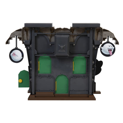Super Mario Super Mario Coffret Grand Manoir de Boo featuring a detailed image of the spooky mansion and Boo characters from the Nintendo set