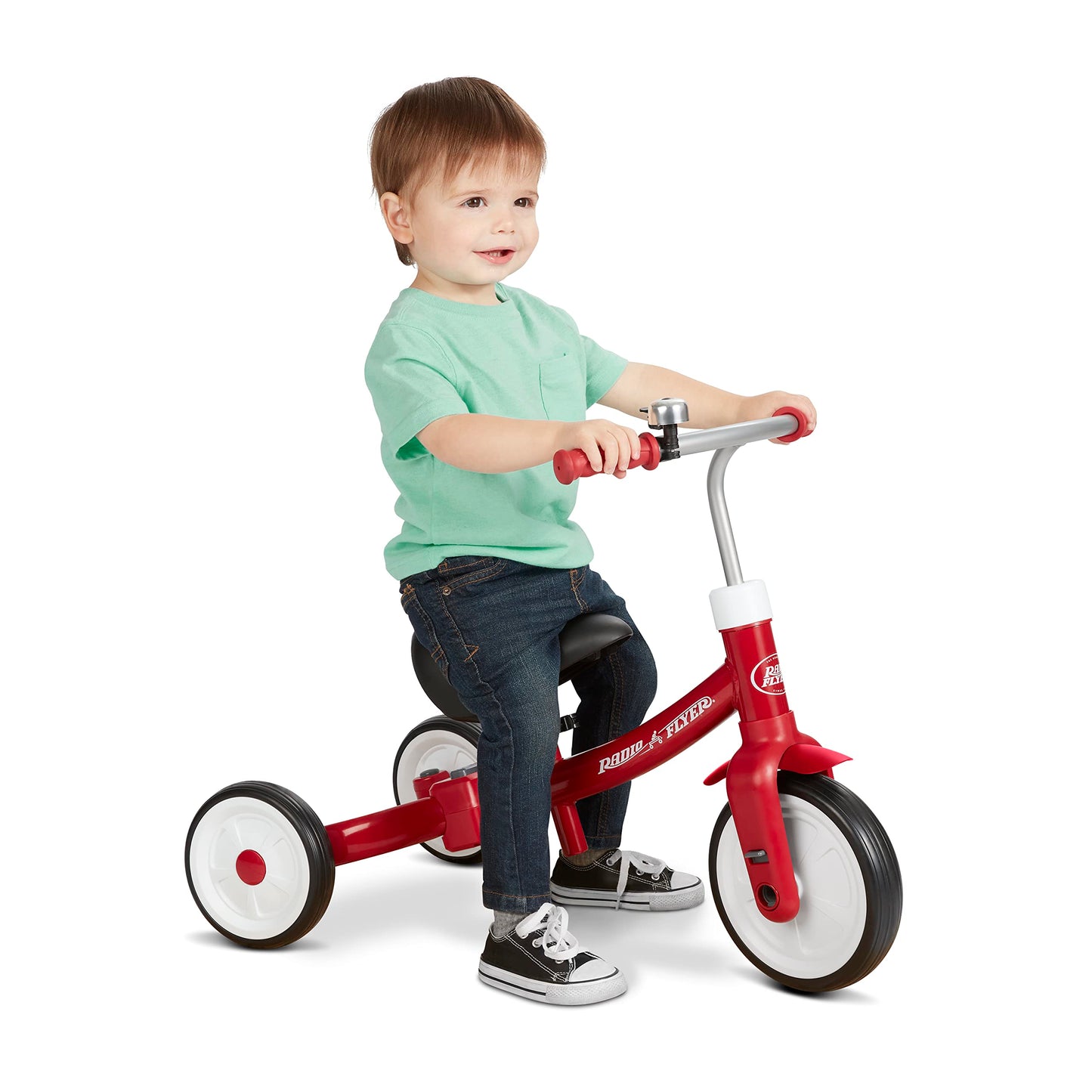 Radio Flyer Triple Play Trike, Red Toddler Tricycle, Balance Bike, and Ride On For 1-3 Years