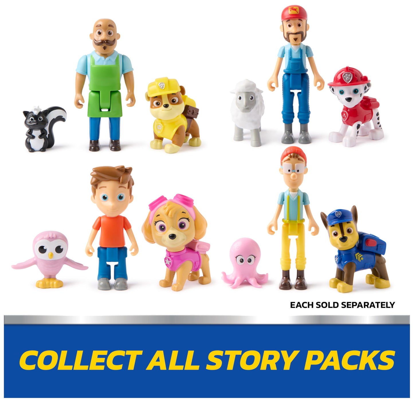 Paw Patrol Skye & Alex Porter Figure Pack with Lil Hootie Toy Figure, Kids Toys for Boys and Girls Ages 3 and Up