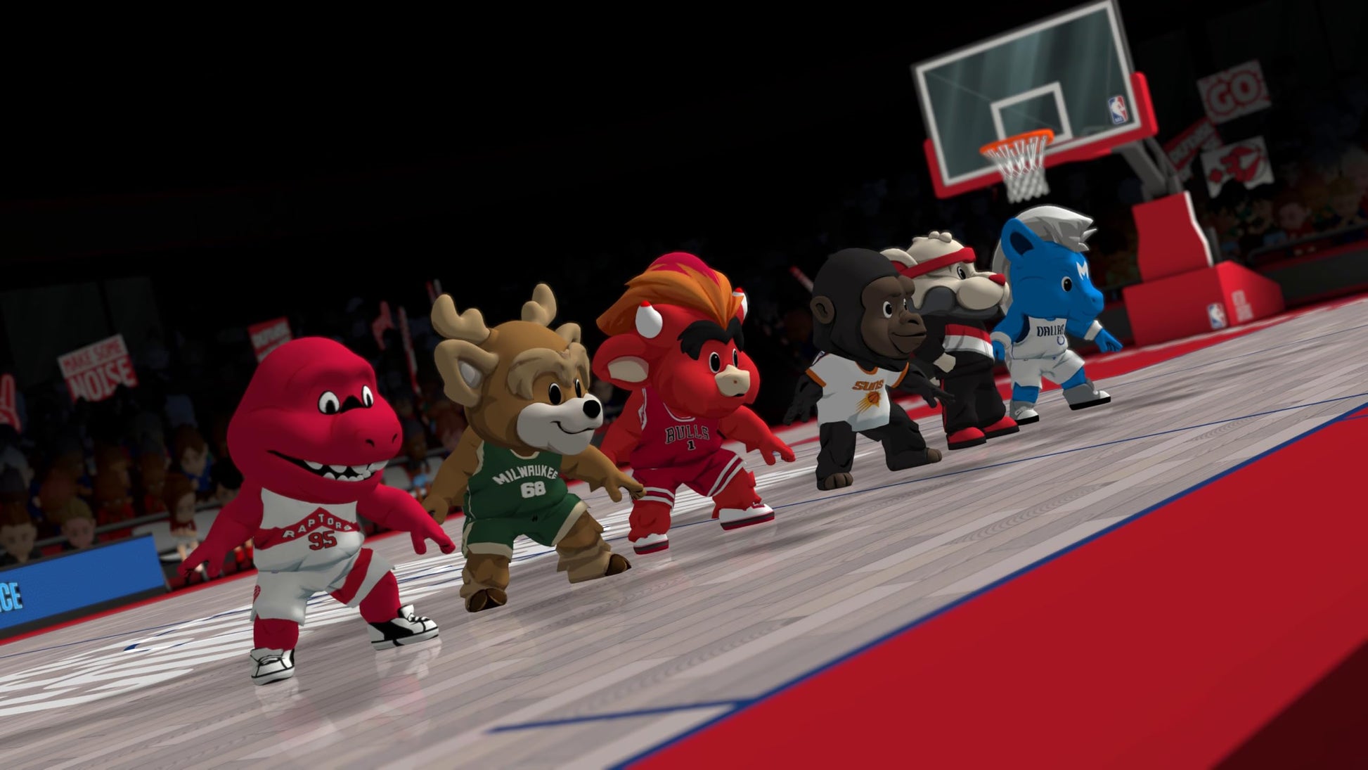 NBA Bounce Switch game by Outright Games featuring vibrant basketball-themed cover art with game controller and console.