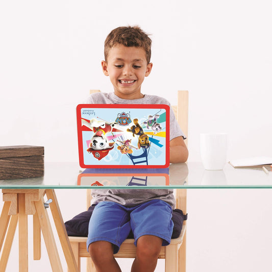 LEXIBOOK, Paw Patrol, Educational and Bilingual Laptop German/English, Toy for Child Kid (Boys & Girls), 124 Activities, Learn Play Games and Music, Red/Blue, JC598PAZi3