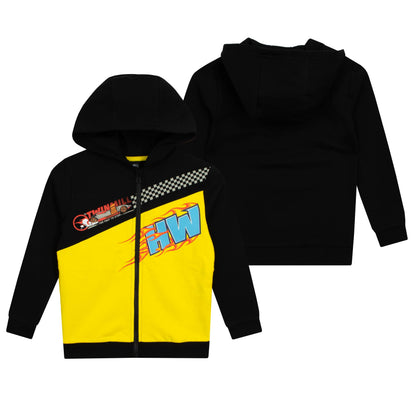 Hot Wheels Boys Hoodie | Race Car Boys Zip Up Hoodie | 100% Cotton Kids Hoodie | Multicoloured | 12-13 Years