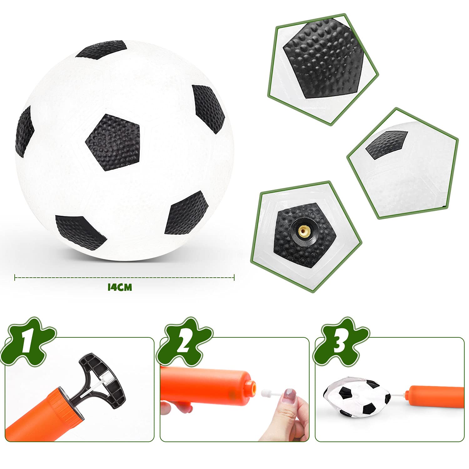Dreamon set of 2 kids football goal post nets with balls and pump, ideal for indoor and outdoor soccer training and play.