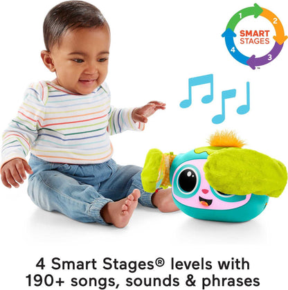 Fisher-Price Rollin' Rovee, interactive activity toy with music, lights, and learning content for kids ages 6 months to 5 years