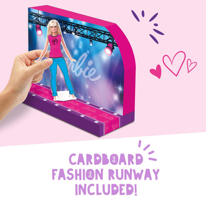 BLADEZ Barbie Bumper Activity Set featuring colorful stickers, pens, and a camper van for creative arts and crafts fun.