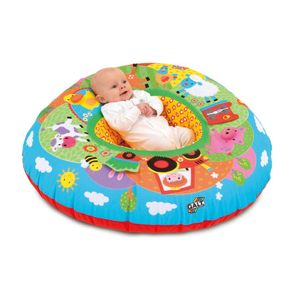 Galt Playnest, Farm - Baby Sit Me Up with Inflatable Ring, Head and Neck Support, 8 Sensory Activities,100cm Diameter and Machine Washable Cover - Easy Travel, Suitable from Birth - Ages 0 Months Plus