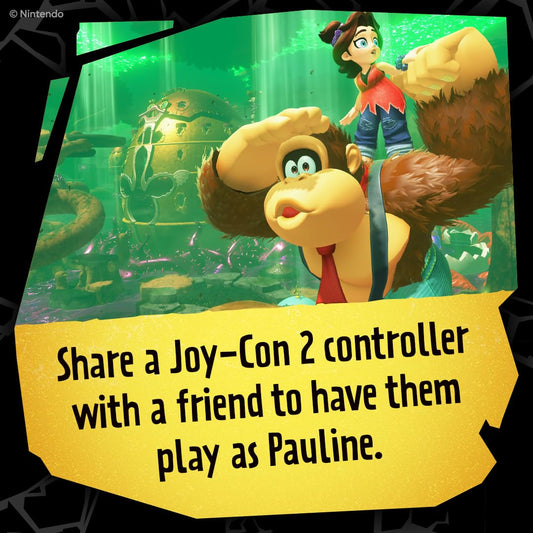 Nintendo Switch 2 game cartridge for Donkey Kong Bananza, featuring colorful artwork and classic Donkey Kong characters.