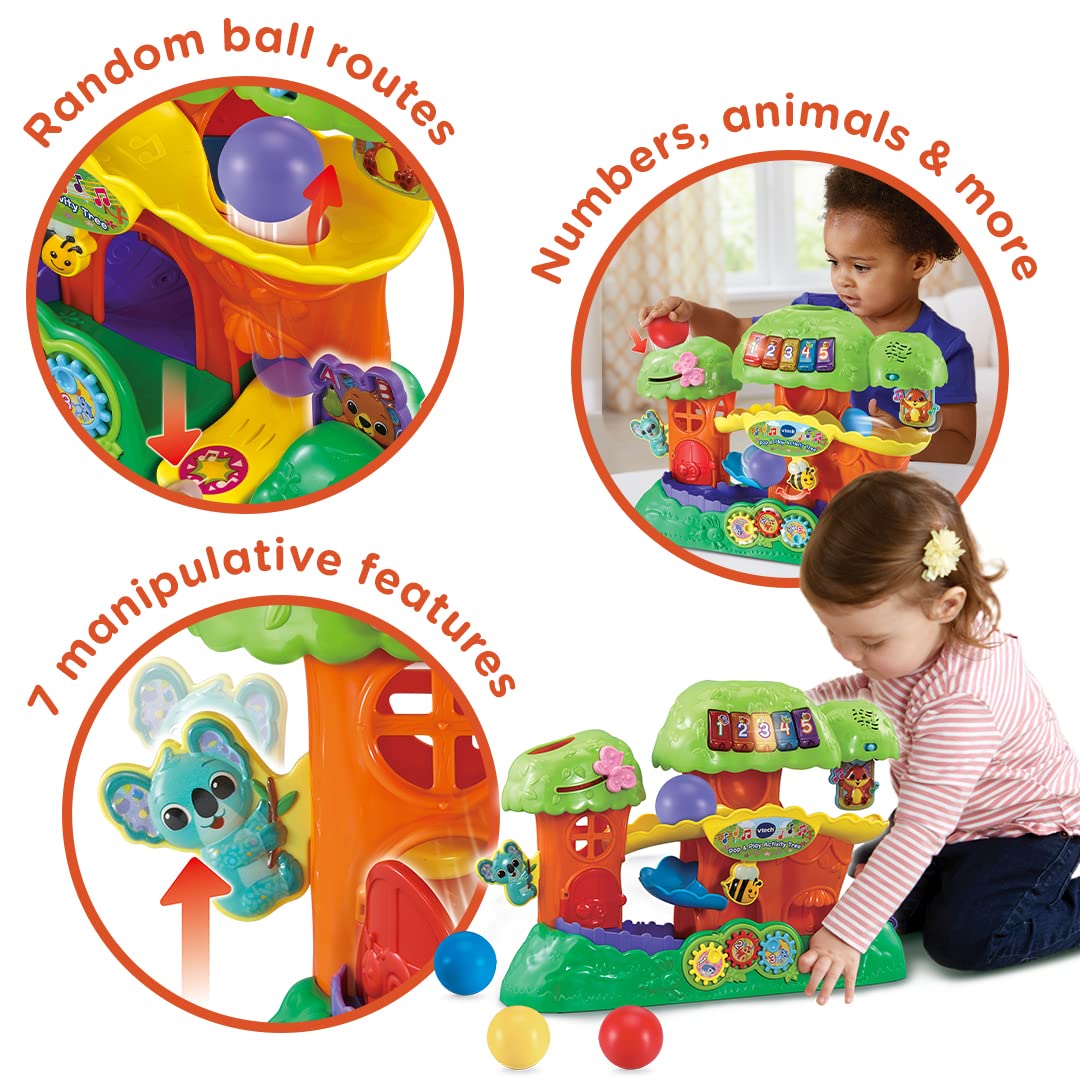 VTech Baby Pop & Play Activity Tree, Interactive Baby Toy with Coloured Balls, Lights & Music, Learn Numbers & Animals, Gift for Infants & Toddlers 1, 2, 3 years +, English version