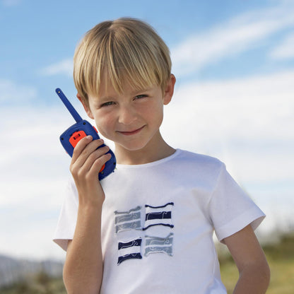 Lexibook, Spidey and His Amazing Friends, Walkie-Talkies 200m, Communication Game for Children, 2 Communication Channels, Belt Clip, Battery Operated, Blue/Red, TW12SP1LXB