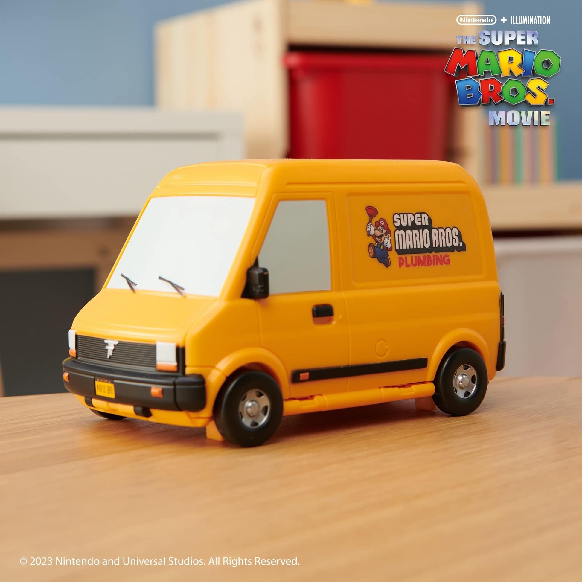 Super Mario Bros Movie Van Playset by Jakks Pacific with Mario figure, warp pipe, and movie scene details for kids ages 3+.